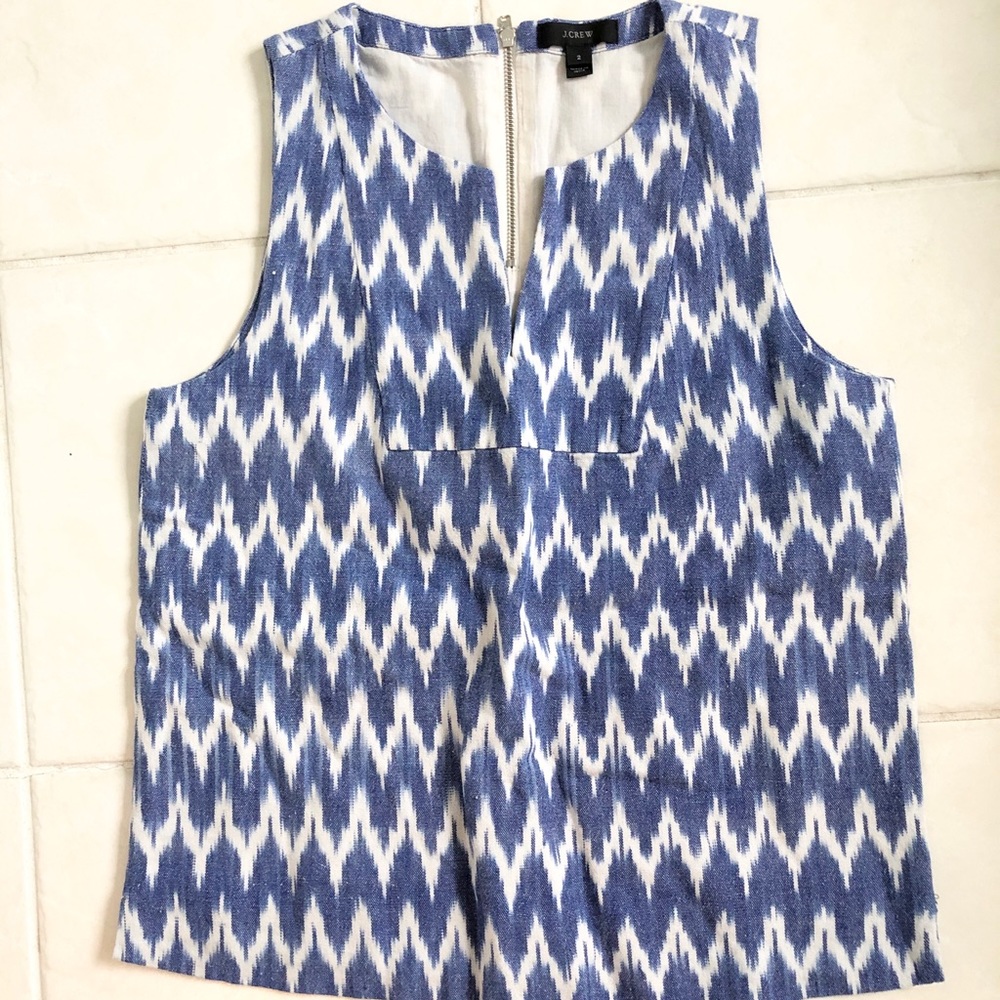 J. Crew Ikat Shell Top